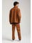 Süet Üst Kahverengi Slim Fit Takım 23Fwm64027 3