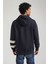 Kapüşonlu Lacivert Slim Fit Hoodie 23FWM64054 4