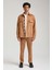 Süet Üst Bej Slim Fit Takım 23Fwm64027 5