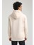 Kapüşonlu Ekru Slim Fit Hoodie 23FWM64041 4