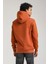 Kapüşonlu Kiremit Slim Fit Hoodie 23FWM64062 5