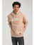 Kapüşonlu Bej Slim Fit Hoodie 23FWM64060 3