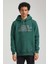 Kapüşonlu Yeşil Slim Fit Hoodie 23FWM64051 1