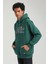 Kapüşonlu Yeşil Slim Fit Hoodie 23FWM64051 5
