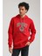 Kapüşonlu Kırmızı Slim Fit Hoodie 23FWM64052 3