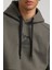 Kapüşonlu Haki Slim Fit Hoodie 23FWM64042 4