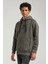 Kapüşonlu Haki Slim Fit Hoodie 23FWM64042 5