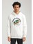 Kapüşonlu Ekru Slim Fit Hoodie 23FWM64049 1