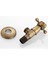 Antik Br Üç Köşeli Vana Su Kontrol Vanası Banyo Musluk Suyu Vanası 1/2x1/2 Br Açılı Vanalar Banyo (Yurt Dışından) 4