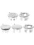 Banyo Lavabo Taşması Altı Ayak Yuvarlak Krom Delikli Kapak Kapağı 30X16MM / 33X20MM / / 30X16MM (Yurt Dışından) 2