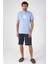 Natural Bulut Mavisi Erkek Bermuda Takım 3