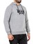 Erkek Kapşonlu Sweat Kompak 3ip Ribana Kol Şardonlu Gri 4