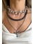 Gri Anka Detaylı Çoklu Zincir Kolye 1