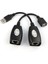 RJ45 USB Ek Uzatıcı CAT5E 6 Kablosu Ekleme Extender 1