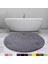 Elite Antrasit 100X100 cm Yuvarlak Peluş Banyo Paspası Kaymaz Taban Pufidik Banyo Halısı 1