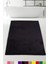 Elite Siyah 100X200 cm Köşeli Peluş Banyo Halısı Kaymaz Büyük Ebat Pofuduk Banyo Paspası 1