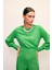 Kolye Detaylı Crop Bluz - Yeşil 2