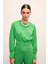 Kolye Detaylı Crop Bluz - Yeşil 3
