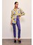 Çiçek Desenli Oversize Gömlek - Olive 4