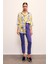 Çiçek Desenli Oversize Gömlek - Olive 5