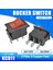 KCD11 Basmalı Düğme Anahtarı 10X15MM 2pin 3pin 3A 250V Snap-In On-Off On-Off-On Tekne Rocker Düğmesi Anahtarı Siyah Kırmızı ve Beyaz (Yurt Dışından) 1
