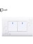 Coswall Basit Stil 2 Gang 2 Yollu Açık/kapalı Duvar Anahtarı Kesici Beyaz Renk Işık Anahtarı 114*70MM Ac 110 ~ 250 V C30-118-102 (Yurt Dışından) 2