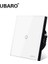 Ubaro Ab/ingıltere AC100-240 Siyah Temperli Cam Dokunmatik Işık Anahtarı LED Panel Duvar Işığı Beyaz Anahtarı 1/2/3 Gang (Yurt Dışından) 1