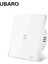 Ubaro Ab/ingıltere AC100-240 Siyah Temperli Cam Dokunmatik Işık Anahtarı LED Panel Duvar Işığı Beyaz Anahtarı 1/2/3 Gang (Yurt Dışından) 5