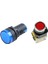 Adet Ac 220V LED Pilot Gösterge Işığı Siyah Mavi & 1 Adet LA38-11/203 Basma Düğmesi Anlık Güç Basın Anahtarı Kırmızı (Yurt Dışından) 2