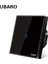 Ubaro Ab AC100-240 Temperli Siyah Beyaz Kristal Cam Dokunmatik Anahtarı Güç LED Panel Duvar Işık Anahtarları 1/2/3 Gang Interruttore (Yurt Dışından) 4