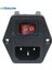 Ac 250V 10A Siyah Kırmızı 3-Pin Terminal Güç Soketi Anahtarı, Sigorta Tutuculu (Yurt Dışından) 2