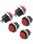 Adet Spst Siyah Düğme Açma/kapama Yuvarlak Rocker Anahtarı Ac 6A/125V 3A/250V ve 5 x Anlık Spst Kırmızı Yok (Yurt Dışından) 2
