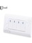 Coswall Basit Stil 4 Gang 2 Yollu Açık/kapalı Duvar Anahtarı Kesici Beyaz Renk Işık Anahtarı 114*70MM Ac 110 ~ 250 V C30-118-104M (Yurt Dışından) 3