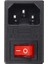 Excellway 10A 250 V Kırmızı Rocker Anahtarı Sigortalı Iec 320 C14 Giriş Güç Soketi Sigorta Anahtarı Konnektör Fiş Konnektörü (Yurt Dışından) 1