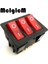 Tekne Rocker Anahtarı / Kesici Spst Ac 250V 15A / 20A 125V 9p Kırmızı LED Işıklı 3 Yollu (Yurt Dışından) 2