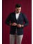 Slimfit Mono Yaka Torba Cepli Kendinden Çizgili Erkek Triko Hırka 1