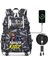 Karikatür Ninja Kidz Çocuk Sırt Çantası Erkek Kız Öğrenciler Schoolbag Yüksek Kaliteli USB Şarj Gençler Dizüstü Omuz Çantası (Yurt Dışından) 5