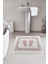 Soffy Pamuklu Pembe & Krem Ayak Paspası Ayak Havlusu 50X70 cm Banyo Paspası 1