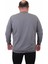 Mocgrande Büyük Beden Sıfır Yaka Classic Sweat 23216 Grı 3