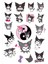 Kuromi Hello Kitty Keroppi My Melody 4 Sayfa 77 Etiket Planlayıcı Telefon Sticker Seti 4