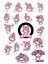 Kuromi Hello Kitty Keroppi My Melody 4 Sayfa 77 Etiket Planlayıcı Telefon Sticker Seti 5