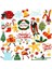 Yeni Yıl Merry Christmas Figürleri Cam Duvar Kapı Sticker Setleri - Yılbaşı Seti 3