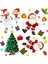 Yeni Yıl Merry Christmas Figürleri Cam Duvar Kapı Sticker Setleri - Yılbaşı Seti 2