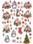 Yılbaşı Christmas Minik Kızlar ve Penguenler 51 Parça Cam Duvar Kapı Sticker Seti- Yılbaşı Seti 2