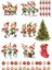 Yılbaşı Elfler Merry Christmas 44 Parça Cam Duvar Kapı Sticker Seti- Yılbaşı Seti 2