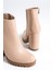 MBZFR5008D-N Kadın Nude Kalın Topuklu Fermuarlı Kısa Bot&bootie 4