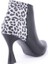 Modern Klasik Sade Topuklu Stiletto Deri Bot Siyah Leopar 4412 5