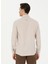 Slim Fit Düğmeli Yaka Bej Erkek Gömlek AKIS023K 5