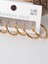 Küpe, Halka Küpe, Çelik Halka Küpe, Çelik Basic Halka Küpe Seti, Gold Unisex Küpe 4