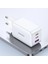 65W USB Type-C Qc 4.0 Pd 3.0 Ganx 3 Portlu Hızlı Şarj Cihazı Beyaz 4